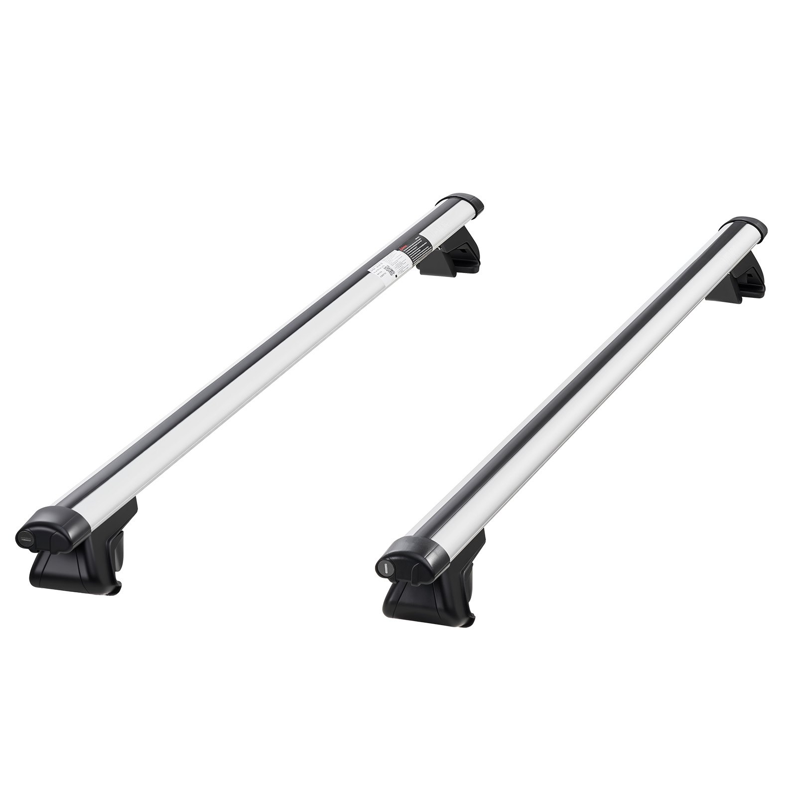 VEVOR Barras Transversales para Portaequipajes de Techo, Longitud de 1280 mm, Barras Transversales para Techo de Coche Elevado, Carga de 100 kg, de Aleación de Aluminio, para Canoas, Cestas de Carga