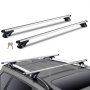 VEVOR Barras Transversales de Techo Portaequipajes de Aluminio Compatibles con Rieles Laterales Elevados con Espacio para Distancia Interior entre los Rieles 19-116 cm, Diámetro del Tubo 28-68 mm