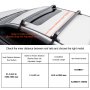 VEVOR Barras Transversales de Techo Portaequipajes de Aluminio Compatibles con Techos sin Riel Lateral Distancia Interior Compatible entre Canalones de 1050-1090 mm Capacidad de Carga de 70 kg