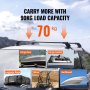 VEVOR Barras Transversales de Techo Portaequipajes de Aluminio Compatibles con Techos sin Riel Lateral Distancia Interior Compatible entre Canalones de 1050-1090 mm Capacidad de Carga de 70 kg