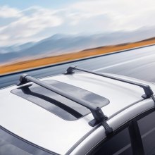 VEVOR Barras Transversales de Techo Portaequipajes de Aluminio Compatibles con Techos sin Riel Lateral Distancia Interior Compatible entre Canalones de 1050-1090 mm Capacidad de Carga de 70 kg