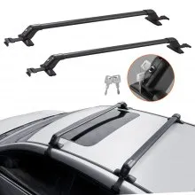 VEVOR Barras Transversales de Techo Portaequipajes de Aluminio Compatibles con Techos sin Riel Lateral Distancia Interior Compatible entre Canalones de 1050-1090 mm Capacidad de Carga de 70 kg