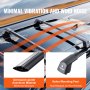 VEVOR Barras Transversales de Techo Portaequipajes de Aluminio Compatibles con Rieles Laterales ranurados sin espacio para Distancia Interior entre los Rieles 104-110 cm, Tamaño de Tubo 20-50 mm