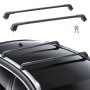 VEVOR Barras Transversales de Techo Portaequipajes de Aluminio Compatibles con Rieles Laterales ranurados sin espacio para Distancia Interior entre los Rieles 104-110 cm, Tamaño de Tubo 20-50 mm