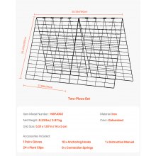 VEVOR Enrejado de Pepinos en Forma de A de Metal Plegable 90x140 cm, Galvanizado