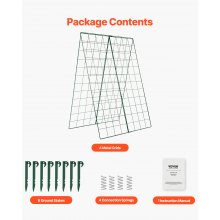 VEVOR Enrejado para Pepinos Trepadoras 117 x 84 cm con Clip para Plantas, Verde