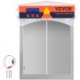 VEVOR Puerta Automática para Gallinero Hierro Galvanizado Abridor de Gallinero Totalmente Automático con Sensor de Luz y Temporizador 27,9x40,6cm Abridor de Puerta de Pollos Resistente al Agua Gris