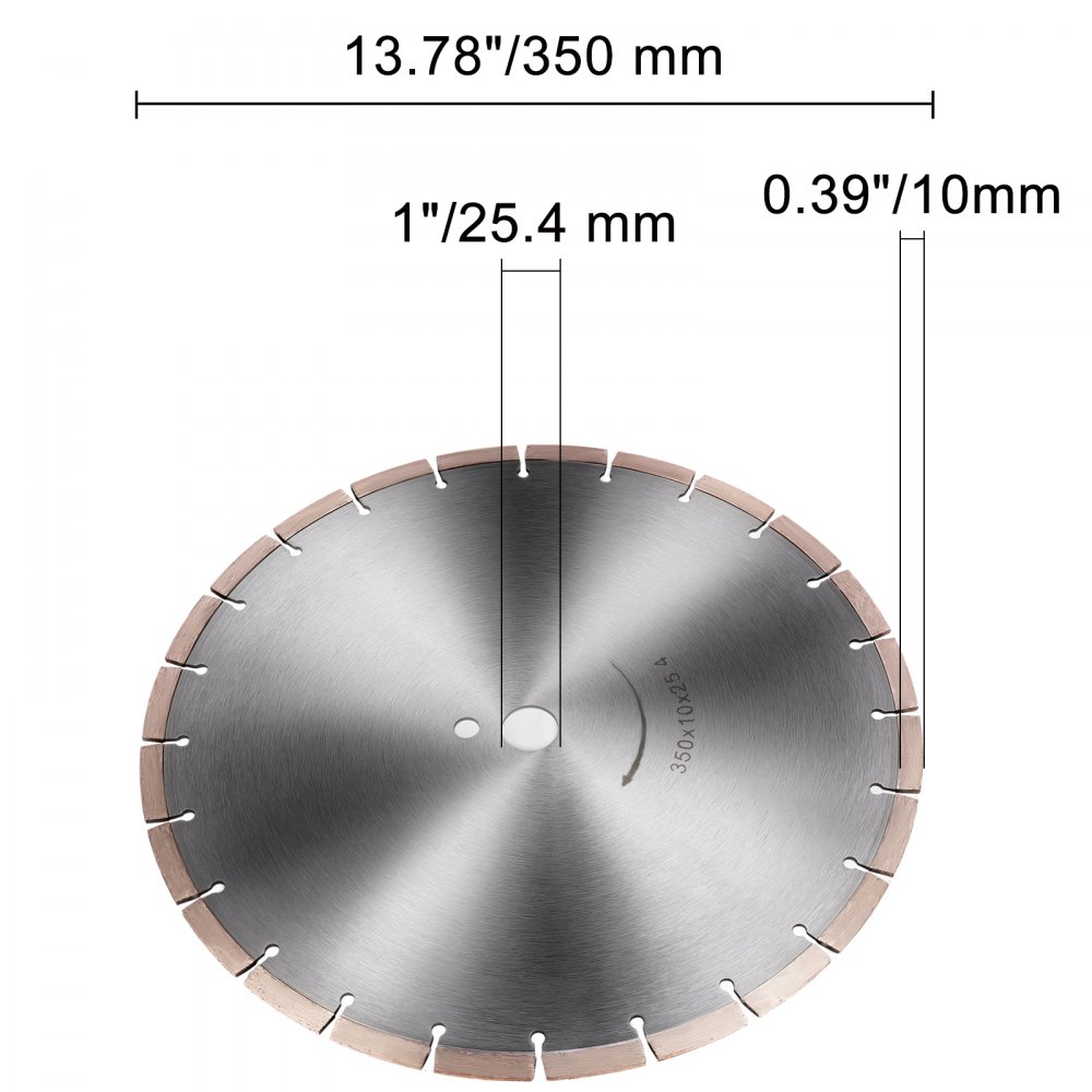 Vevor 6 Discos De Diamante De 350 Mm Con Borde Afilado Para Afilar Cerámica