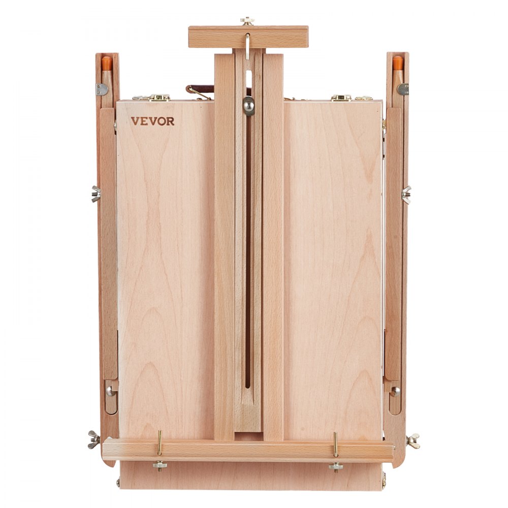 VEVOR Caballete Francés con Capacidad para Lienzos de hasta 865mm Caballete Plegable de Madera de Haya con Cajón, Paleta y Correa, Ángulo y Altura Ajustables, Caballete Portátil para Pintura Artística