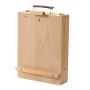 VEVOR Caballete de Mesa Caja de Dibujo de Madera de Haya Plegable Portátil, para Artista Pintor Estudiante, Capacidad de Lienzo hasta 530 mm, Ángulo Ajustable 0-90°, con Almacenamiento, Mango de Cuero