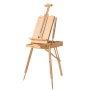 VEVOR Caballete Francés de Madera Plegable y Portátil para Lienzo de 86 cm, para Pintor Artista Estudio, Soporte de Trípode, con Cajón de 2 Niveles, Paleta, Correa de Hombro, Altura y Ángulo Ajustable
