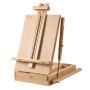 VEVOR Caballete Francés de Madera Plegable y Portátil para Lienzo de 86 cm, para Pintor Artista Estudio, Soporte de Trípode, con Cajón de 2 Niveles, Paleta, Correa de Hombro, Altura y Ángulo Ajustable