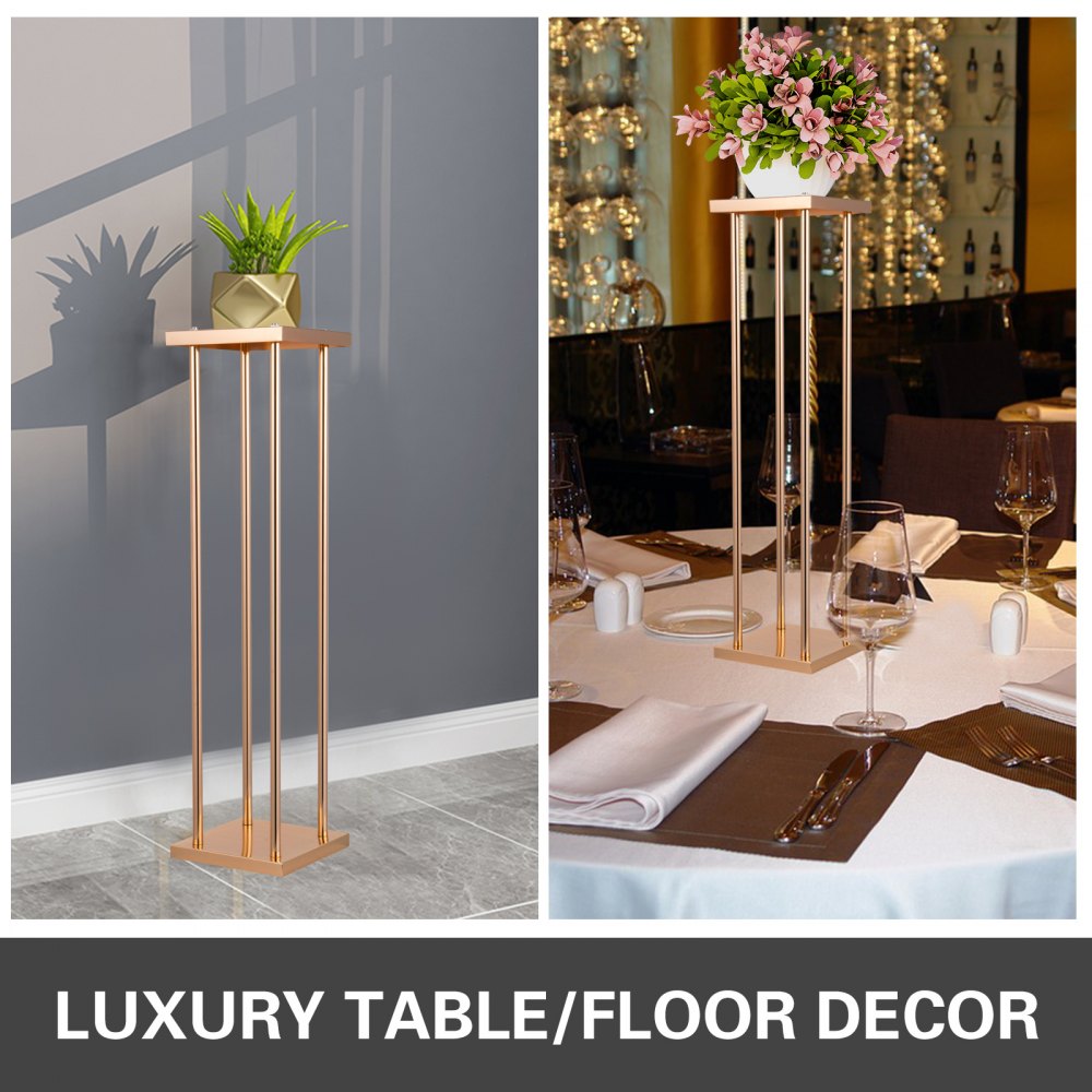 Estantería De Flores De Metal 60cm Soporte De Maceta Dorado 11pcs Para Bodas