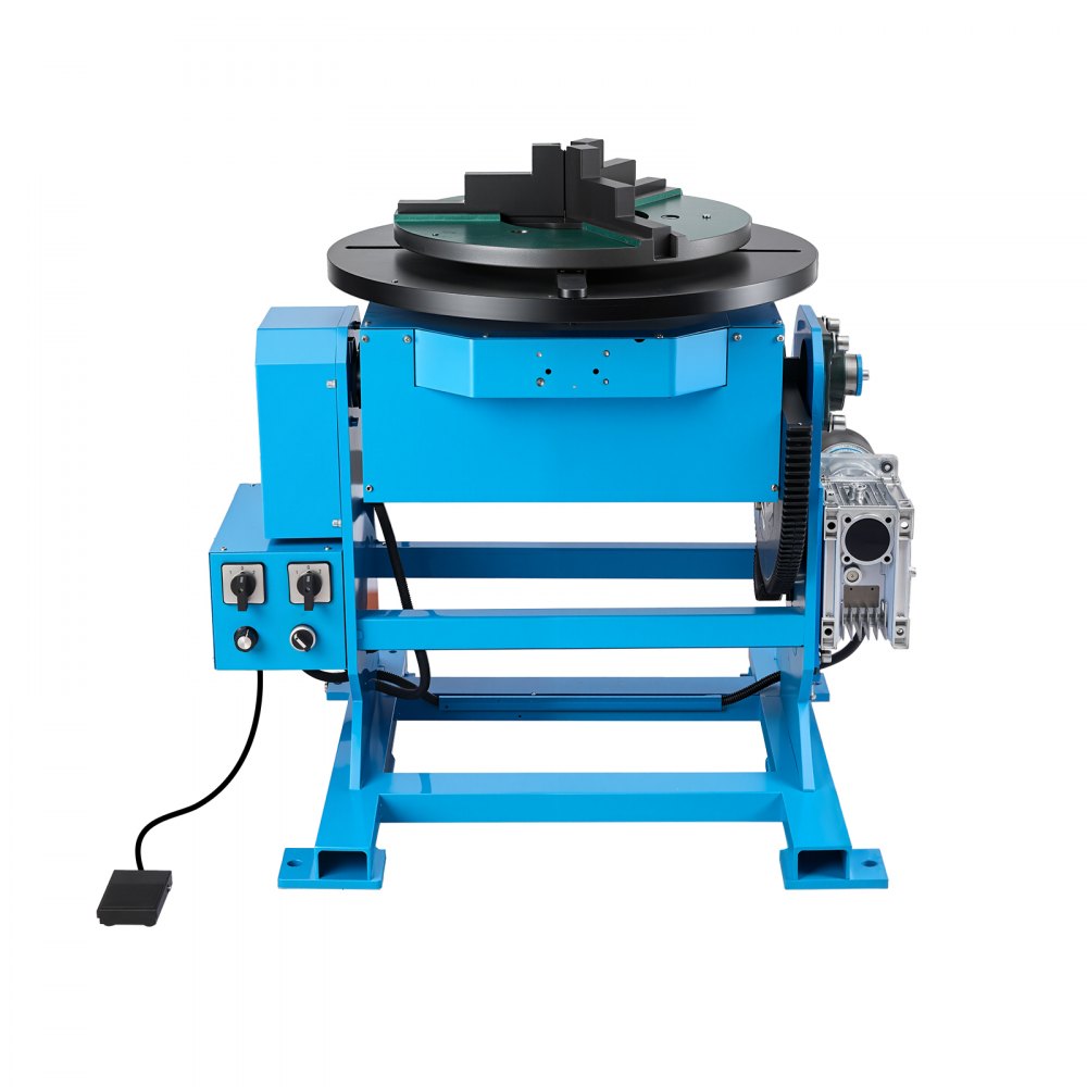 VEVOR Posicionador de Soldadura Giratorio, Carga de 500 kg, con Ángulo de Inclinación de -45° a 90°, Control de Velocidad de 0,2 a 2 RPM, Eléctrico y Pedal, para Corte, Esmerilado y Ensamblaje