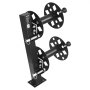 VEVOR Carrete de Cable de Soldadura Doble, Enrollador de Manguera de Acero para 45,7 m (50 mm²) y 38 m (70 mm²), con Pasador de Bloqueo para Camiones de Servicio, Mantenimiento de Flotas y Obras