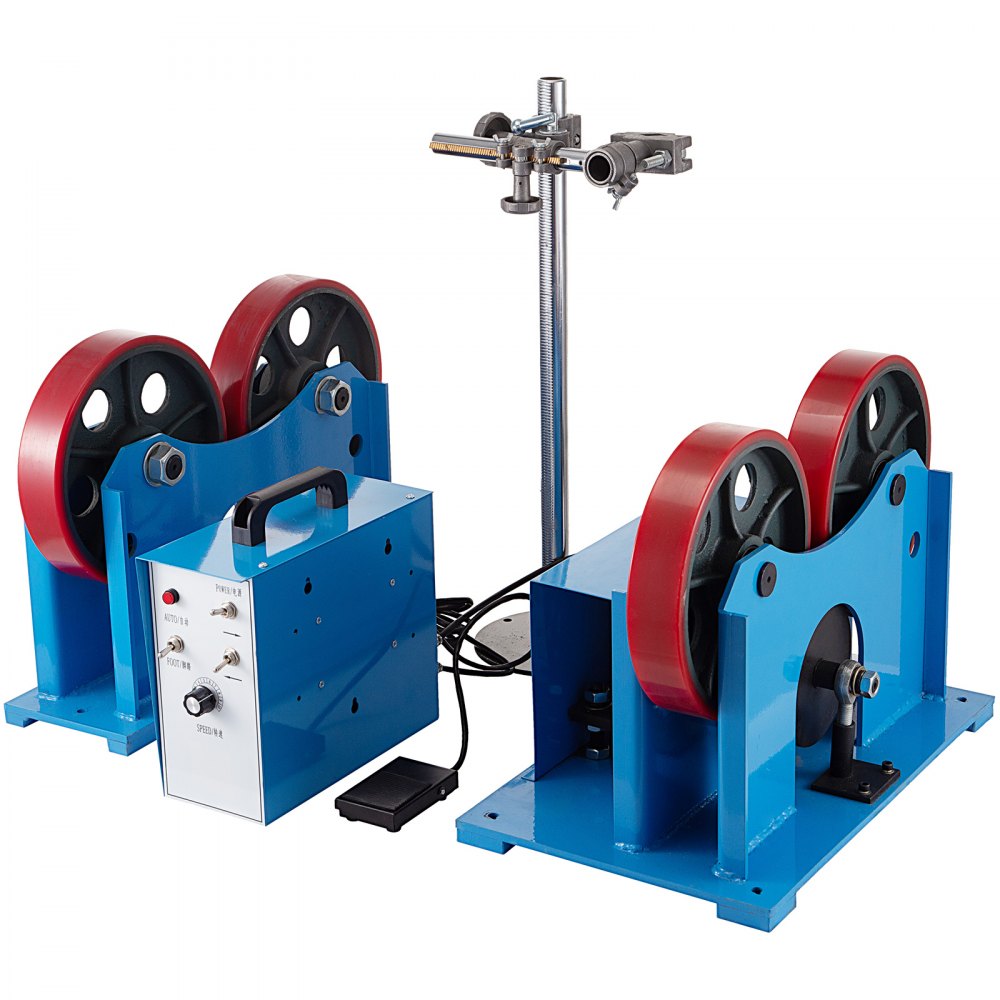 VEVOR Placa Giratoria de Soldadura, CA 220 V 50 Hz 1.000 kg Posicionador Rotativo de Soldadura, 0 - 2.000 r/min Rango de Diámetro 20 - 700 mm Posicionador de Mesa Giratoria para Tubos de Soldadura