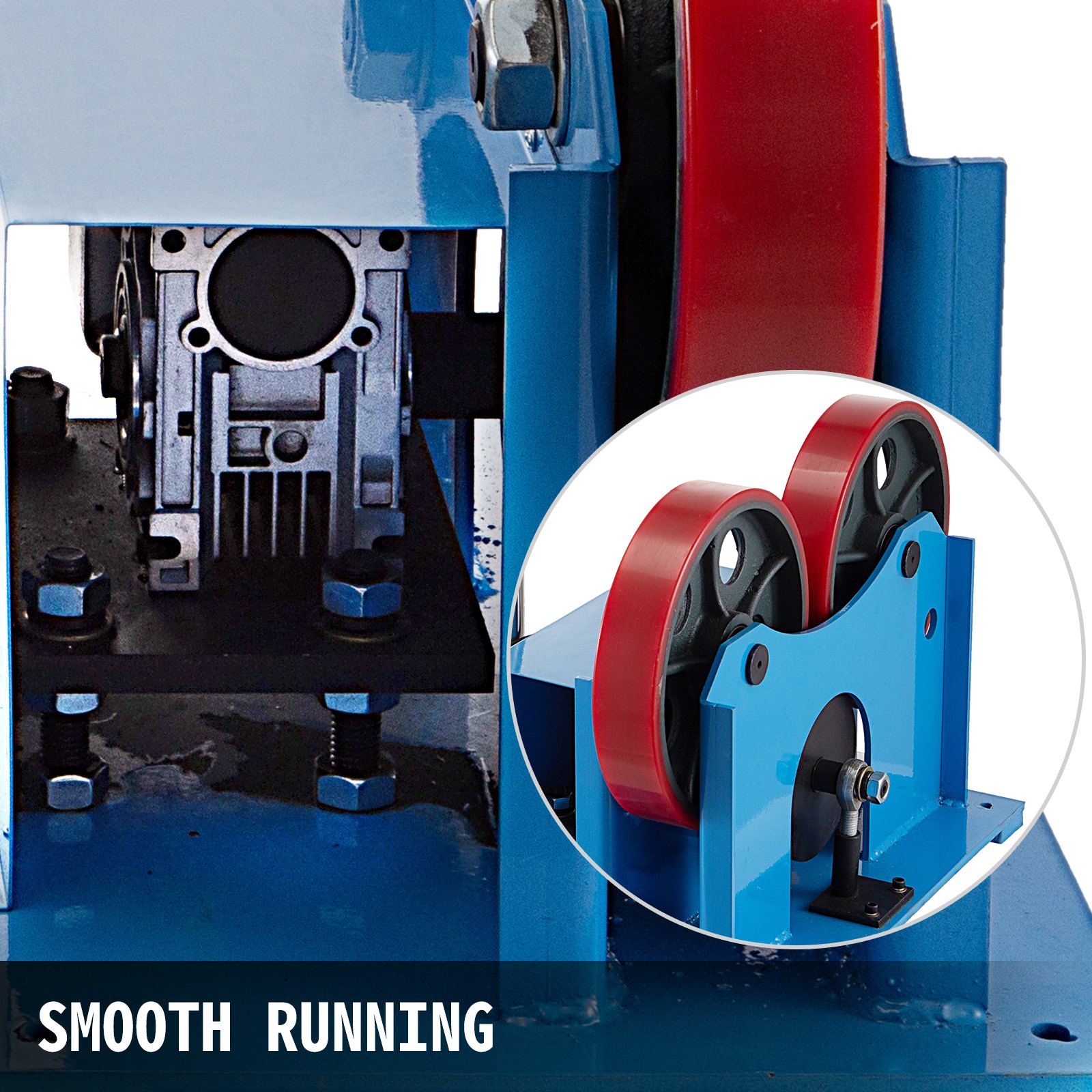 VEVOR Placa Giratoria de Soldadura, CA 220 V 50 Hz 1.000 kg Posicionador Rotativo de Soldadura, 0 - 2.000 r/min Rango de Diámetro 20 - 700 mm Posicionador de Mesa Giratoria para Tubos de Soldadura