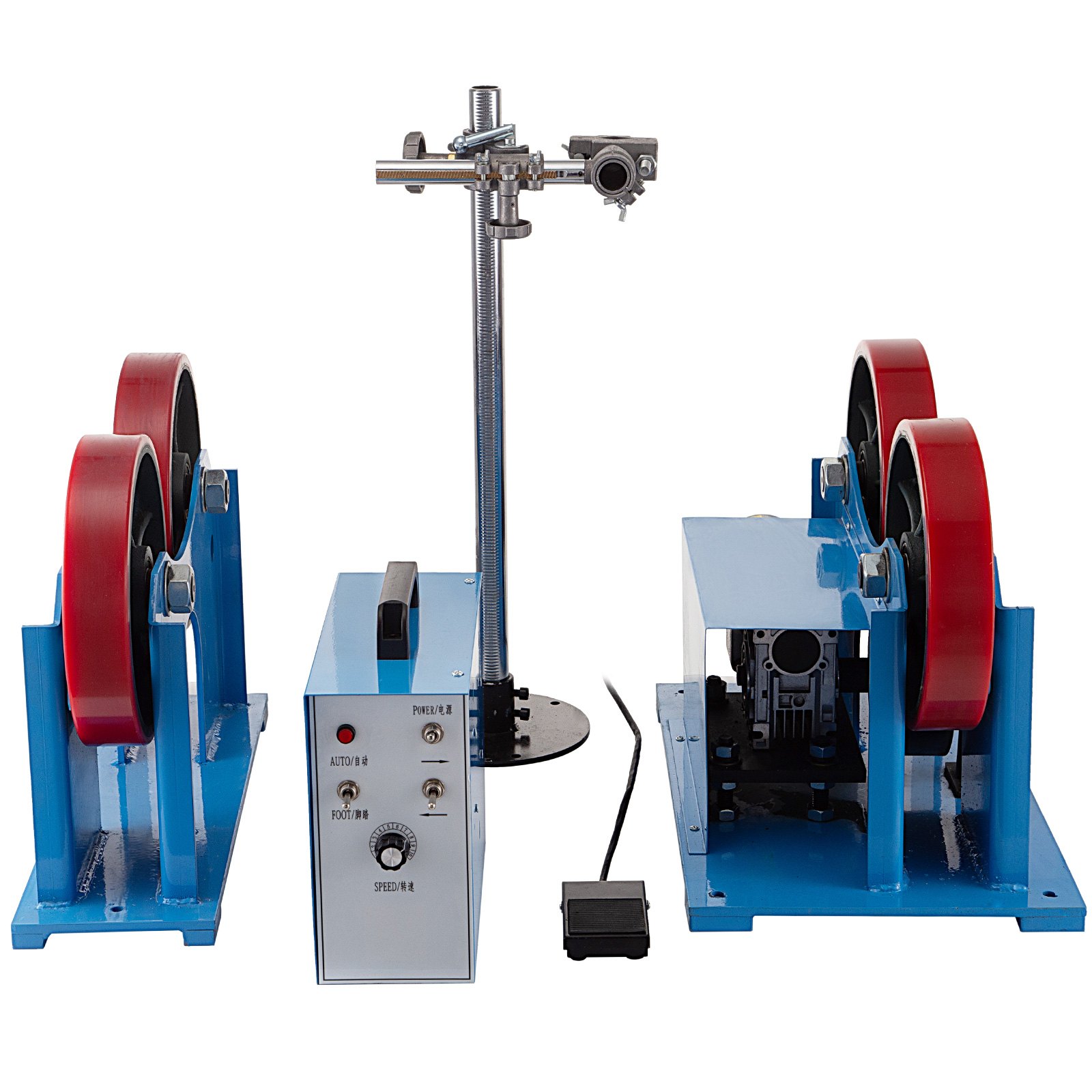 VEVOR Placa Giratoria de Soldadura, CA 220 V 50 Hz 1.000 kg Posicionador Rotativo de Soldadura, 0 - 2.000 r/min Rango de Diámetro 20 - 700 mm Posicionador de Mesa Giratoria para Tubos de Soldadura