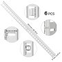 VEVOR 6 PCS Riel Horizontal para Estante de 923 x 17 x 6,5 mm de Acero al Carbono Laminado en Frío con 24 Tornillos Ideales para Estanterías de Pared, Armarios y Organización, Color Plata Brillante