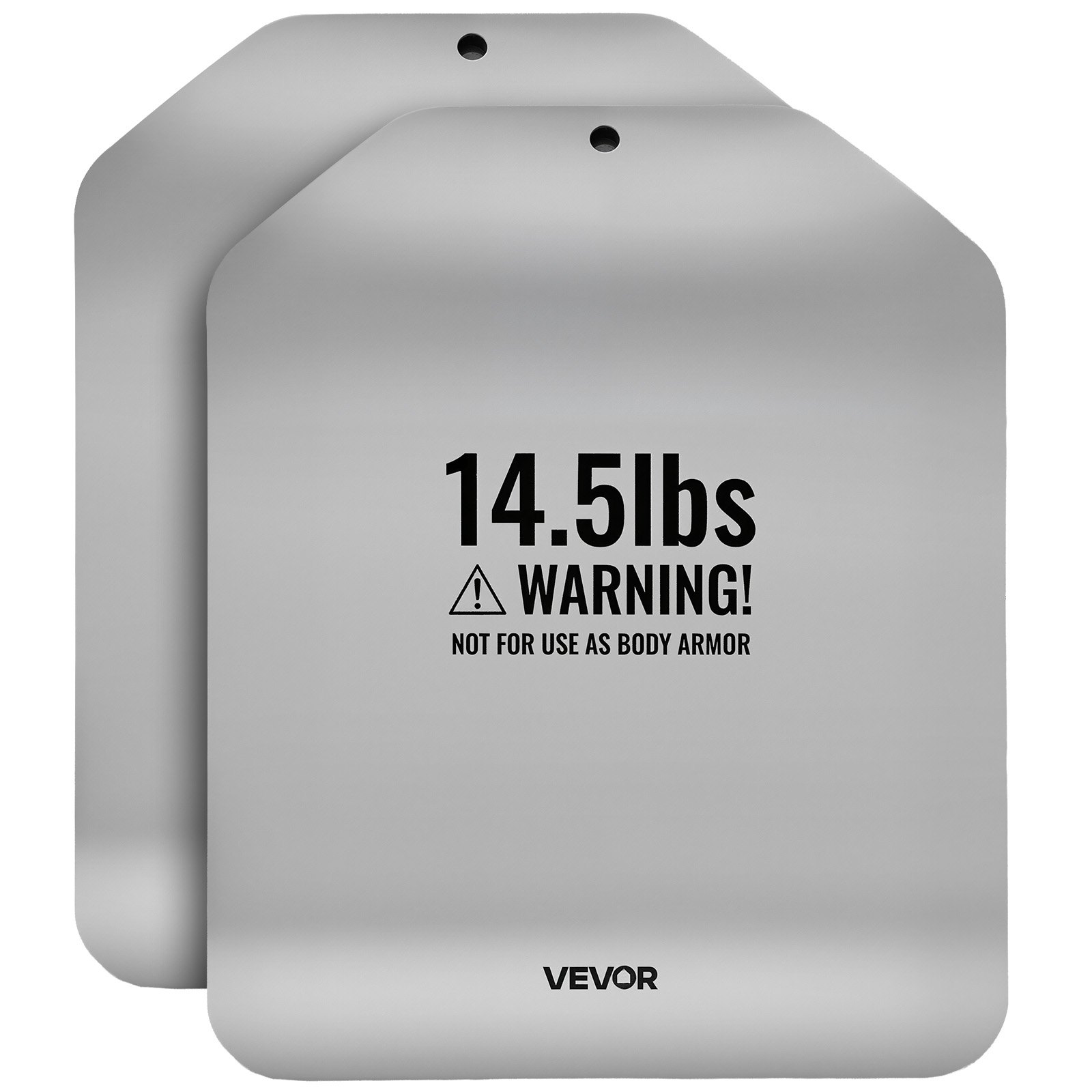 VEVOR Placas de Peso para Chalecos Curvas, 2 Placas Lastradas de 6,6 kg, Chaqueta de Peso de Acero, Diseño Ergonómico, para Entrenamiento de Fuerza, Carrera, Fitness, 301,5 x 250 x 27 mm, Gris