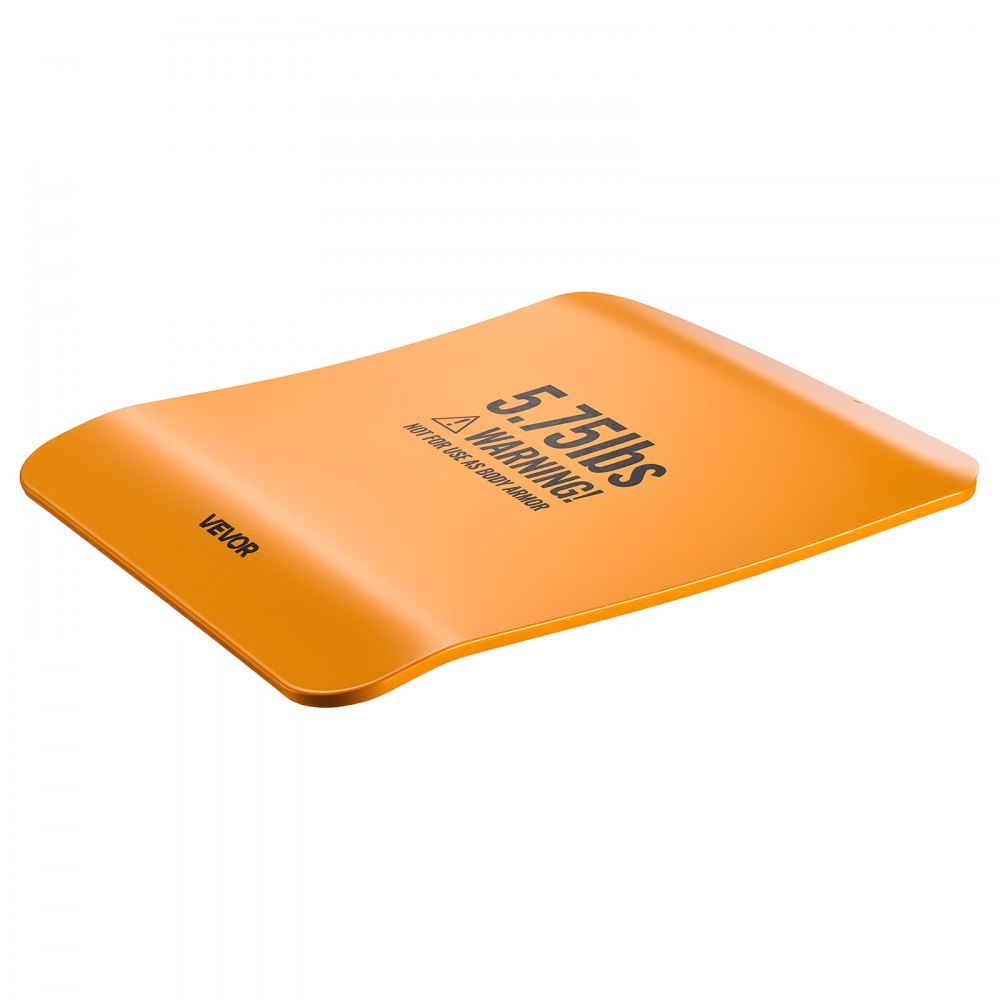 VEVOR Placas de Peso para Chalecos Curvas, 2 Placas Lastradas de 2,6 kg, Chaqueta de Peso de Acero, Diseño Ergonómico, para Entrenamiento de Fuerza, Carrera, Fitness, 295 x 240 x 30 mm, Amarillo