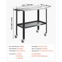 VEVOR Mesa de Soldadura 914 x 457 mm 544 kg Banco de Trabajo para Soldadura, con 4 Ruedas Giratorias de 360°, Orificios de 16 mm, 4 Ranuras para Herramientas y Estante Inferior para Taller y Garaje