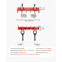 VEVOR Tornillo de Banco para Soldar Tuberías de Hierro Fundido de Alta Resistencia, Abrazadera para Soldar Tuberías de 1,27 a 20,32 cm con Cadenas Dobles y Manivelas, para Una Variedad de Tuberías