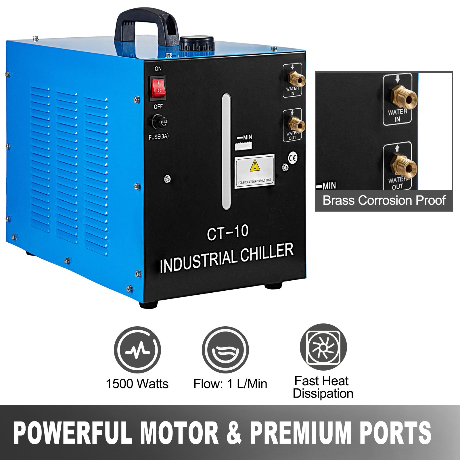 Enfriador De Agua Para Antorcha Soldador Tig 1.5kw 10l Máquina De Enfriamiento