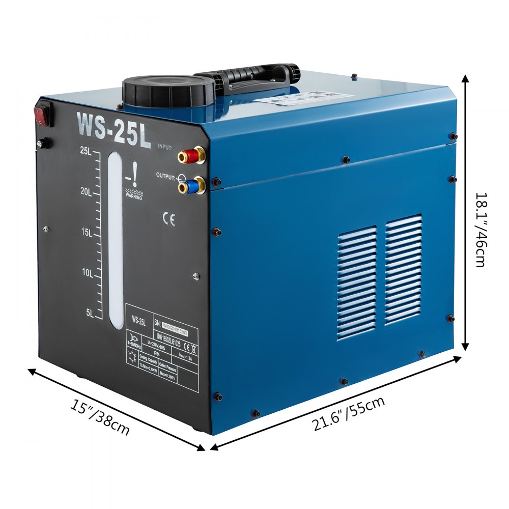 Enfriador De Agua De 25l Para Soldadura Sistema De Refrigeración Por Agua 2.8kw