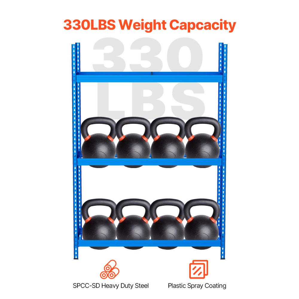 VEVOR Estante de Almacenamiento de Neumáticos, 2 Estantes con Capacidad para 12 Neumáticos Estándar, con Espacio Ajustable para Taller de Garaje, Capacidad de Carga de 150 kg, 1300 x 500 x 1790 mm