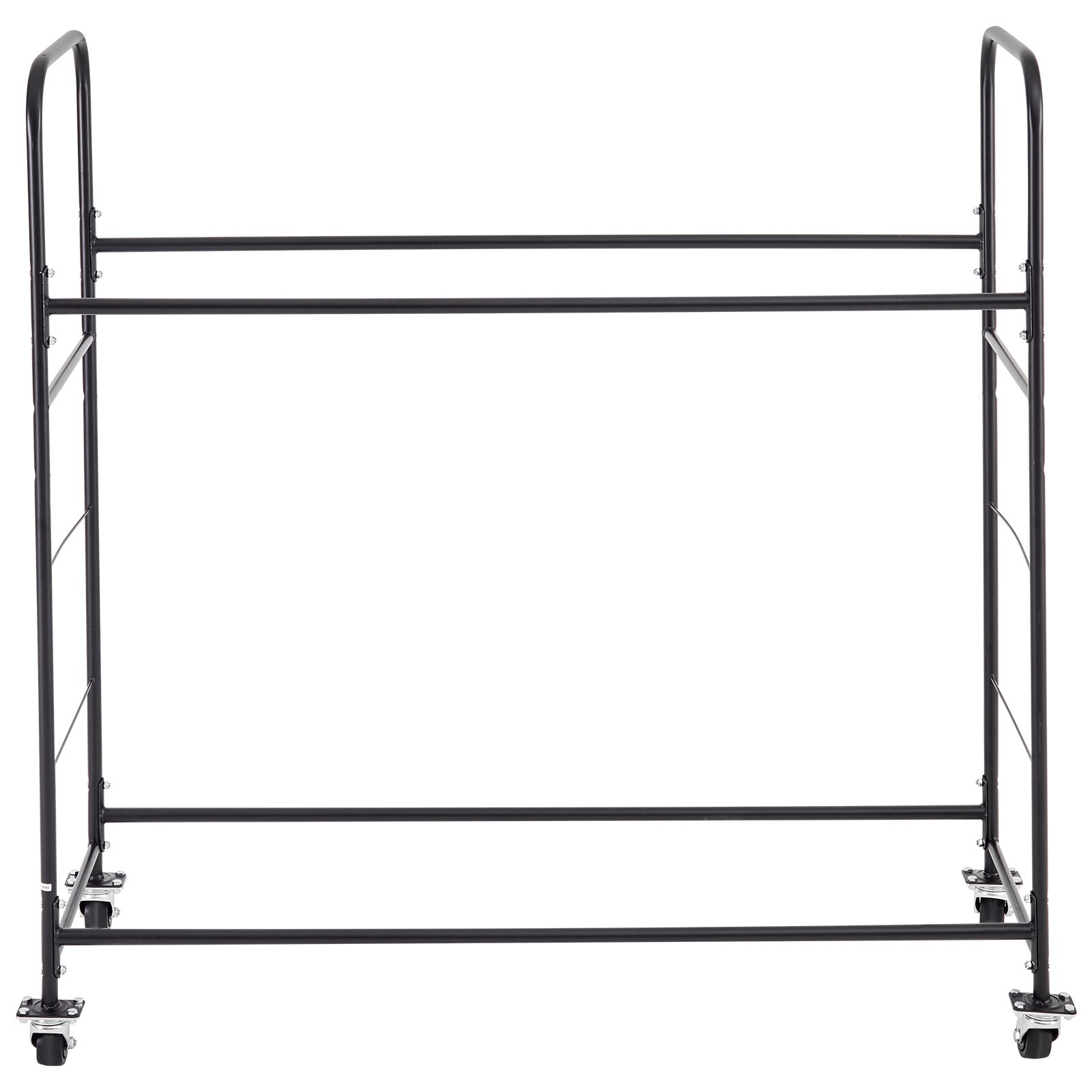 VEVOR Tire Rack, Tire Holder with 2 Shelves & Transport Trailer for the Garage, Steel Tire Storage Trolley with Wheels, Adjustable Height and Protective Cover for up to 12 Standard Tires
