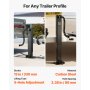 VEVOR Gato para Remolque Cuadrado para Soldar, Capacidad de Carga de 5443 kg, Carrera de 330 mm, con Manivela, Pie Ajustable, Eleva hasta 67,4 cm, para Remolques de Caravanas, Utilitarios y Yates