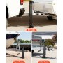 VEVOR Gato para Remolque Cuadrado para Soldar, Capacidad de Carga de 5443 kg, Carrera de 330 mm, con Manivela, Pie Ajustable, Eleva hasta 67,4 cm, para Remolques de Caravanas, Utilitarios y Yates