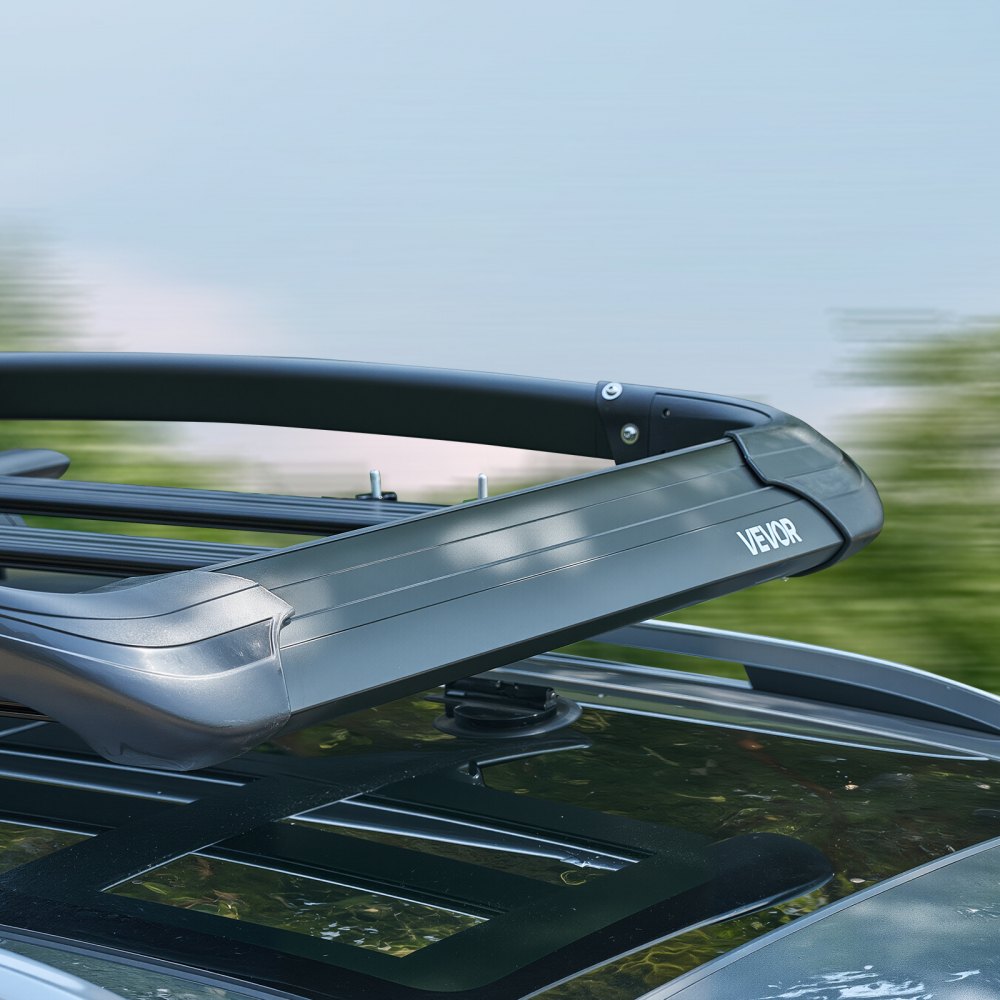 VEVOR Roof Rack Basket, Car Roof Basket (1216 x 1020 x 142 mm), Universal Roof Rack Made of Stainless Alloy Steel (68 kg Max Load Capacity), Car Roof Rack for SUVs and Trucks