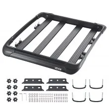 VEVOR Portaequipajes de Techo 121,6x102x14,2 cm Soporte de Equipajes para Coche