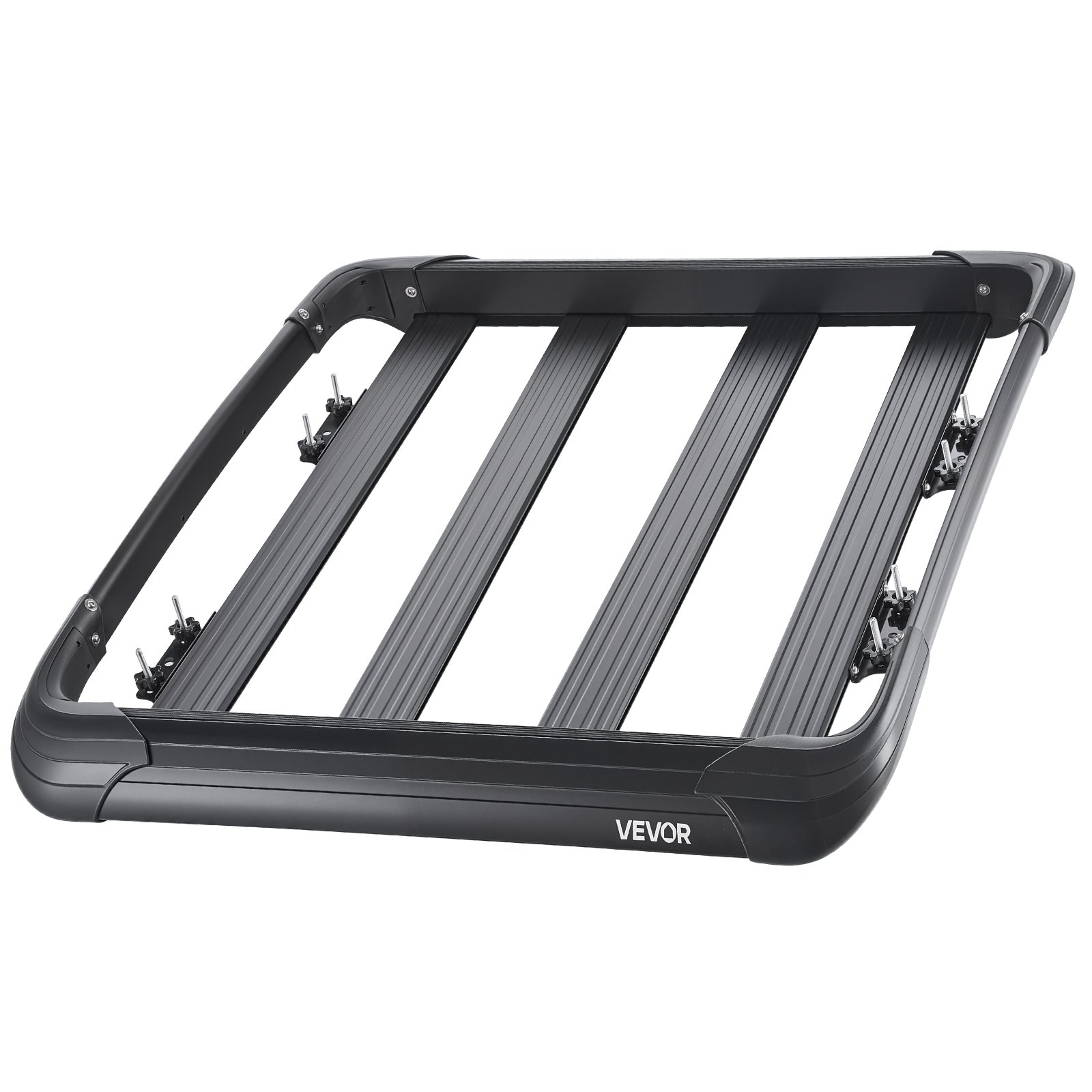 VEVOR Cesta para Portaequipajes de Techo 121,6x102x14,2 cm Cesta de Carga Universal para Techo Carga Máxima de 68 kg Soporte para Equipajes Protección Contra el Viento para SUV, Camión, Coche