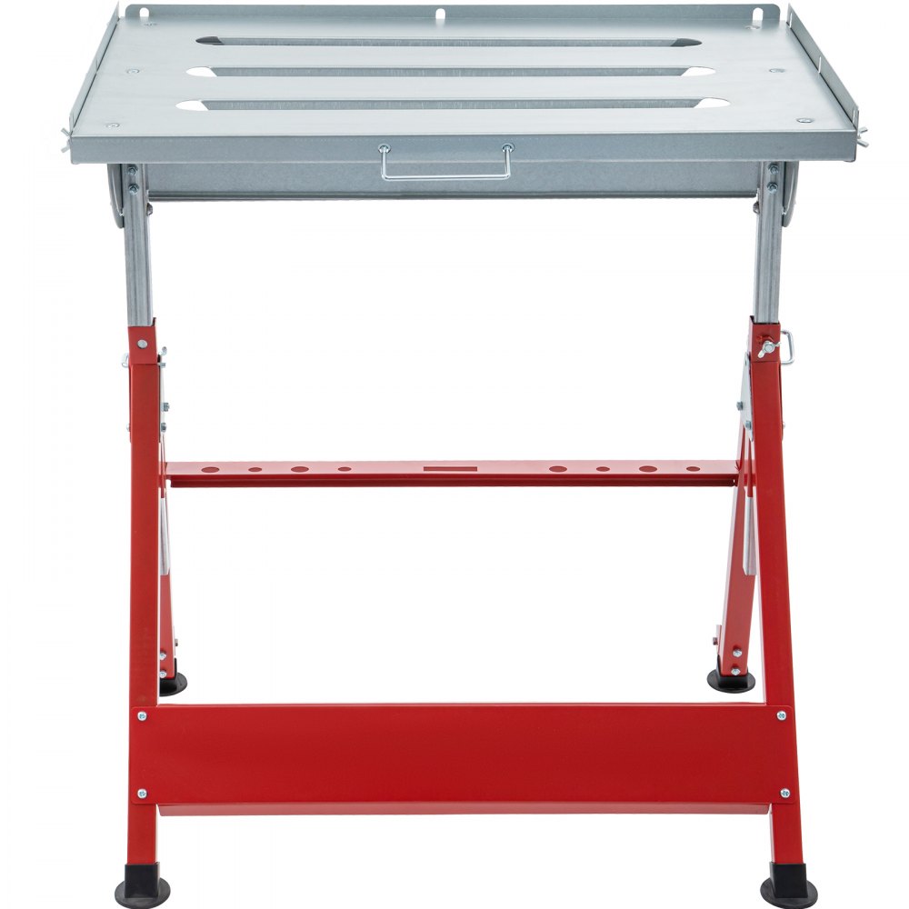 VEVOR Mesa de Soldadura Plegable 760 x 510 mm, Carga 181 kg Mesa de Trabajo para Soldar, Ángulo 0° 30° 90° Altura 780/830 / 880/930 mm Mesa Banco de Soldadura con Ruedas para Tallar y Montajes