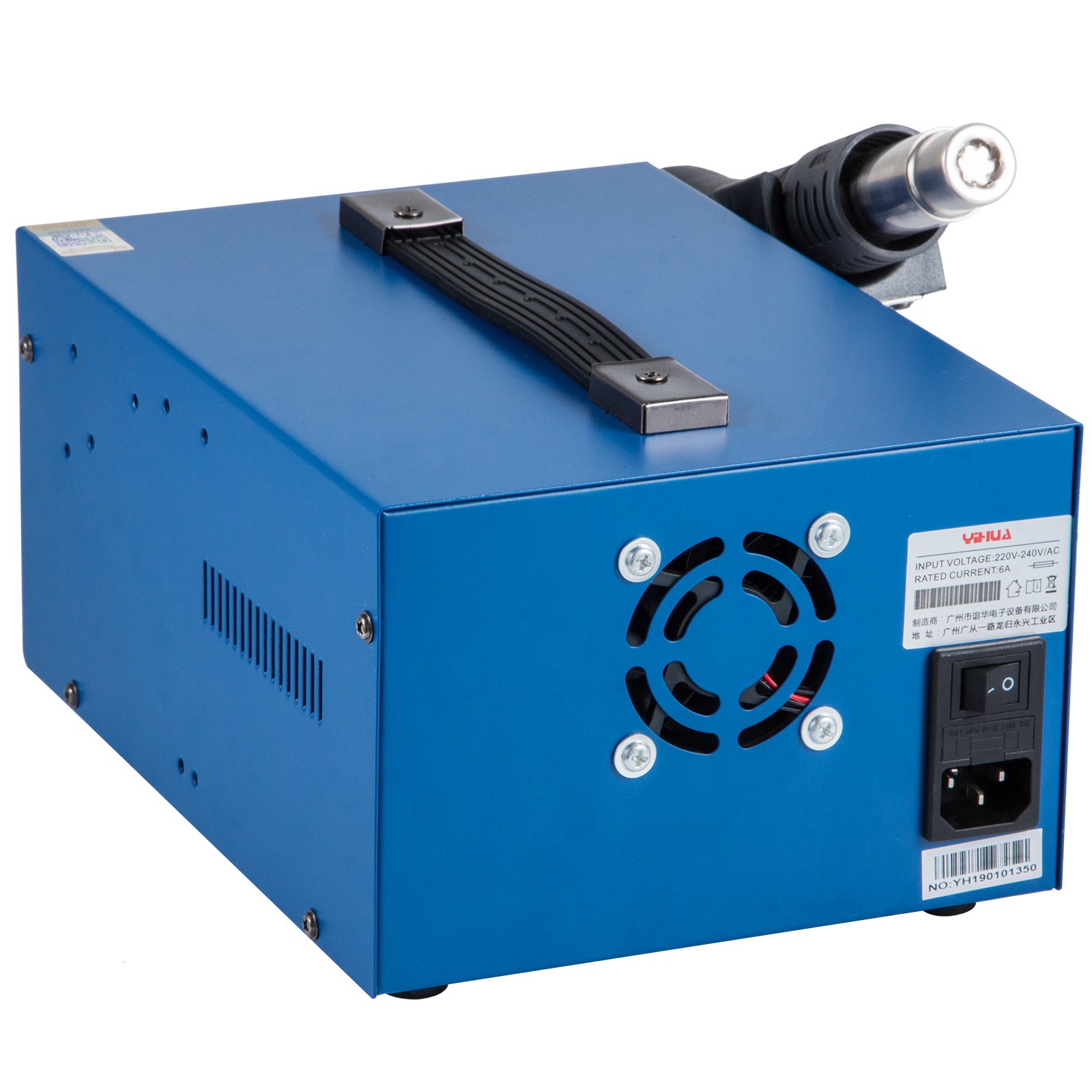 VEVOR Estacion Soldadura 800 W 3 en 1, Estacion de Soldadura Digital SMD Flujo Aire Máx 120 L/Min, Estación de Soldadura de Retrabajo 100°C～480°C, con 4 Pantallas LCD para Reparación de Teléfonos