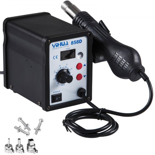 858d Estación De Soldadura Con Pistola De Aire Caliente 120 L/min 700w Soldador