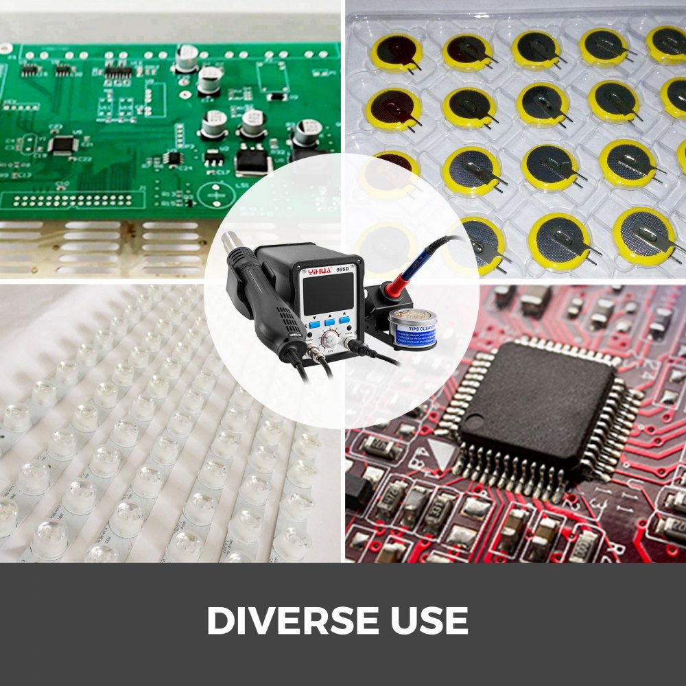 995d Estación De Soldadura 720w Estación De Soldadura De Aire Caliente 2 En 1