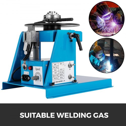 VEVOR Mesa Giratoria de Soldadura 10 kg, Mandril de Posicionador de Soldadura 15 W, 2-20 rpm Ángulo de Inclinación 0-90° Placa Giratoria de Soldadura 220 V/50 Hz para Sujeción de Piezas de Trabajo