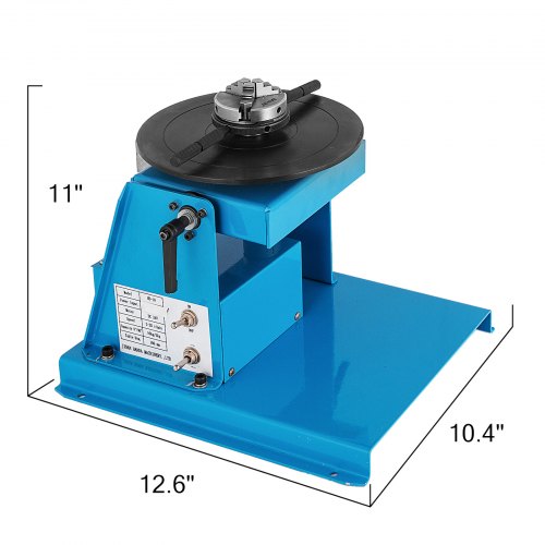 VEVOR Mesa Giratoria de Soldadura 10 kg, Mandril de Posicionador de Soldadura 15 W, 2-20 rpm Ángulo de Inclinación 0-90° Placa Giratoria de Soldadura 220 V/50 Hz para Sujeción de Piezas de Trabajo
