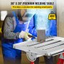 VEVOR Mesa de trabajo para soldar 30"x 20" Mesa de trabajo plegable 17,5kg Mesa de banco, banco de soldadura con ruedas, Mesa de servicio y estación de trabajo