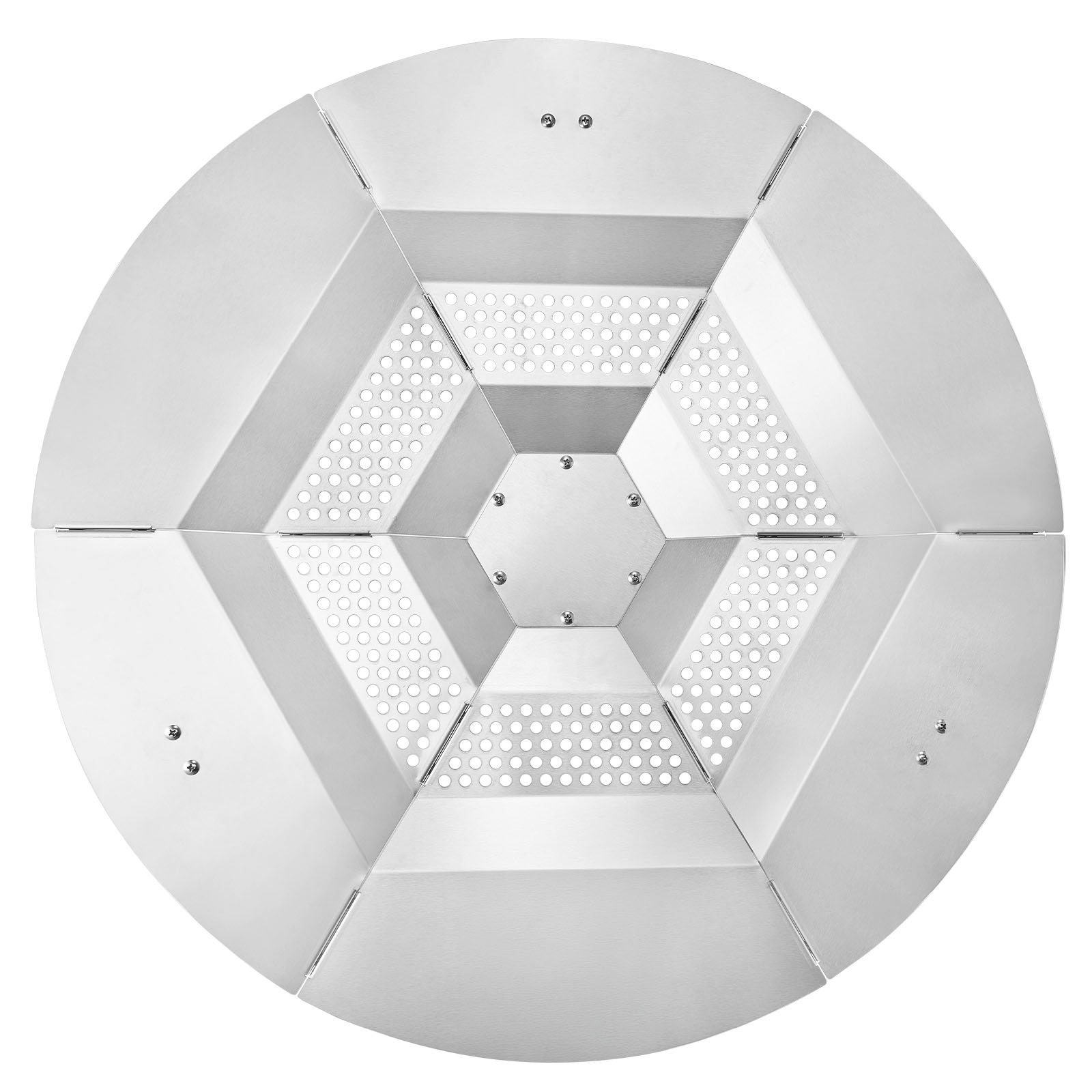 VEVOR Fire Pit Heat Deflector for Solo Stove Yukon, 685.8 mm Bonfire Round for Wood Burning Fire Pit, 304 Stainless Steel Heat Diffuser, Detachable Burner Cover Camping Accessories