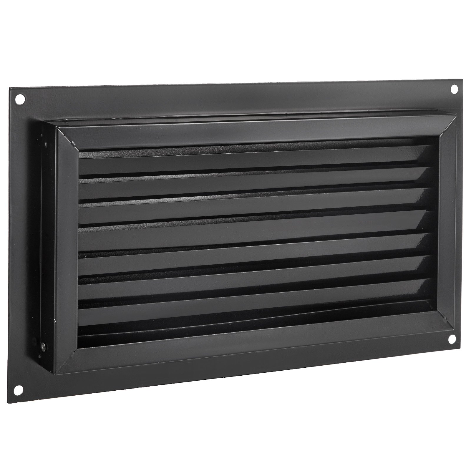 VEVOR Rejilla de Ventilación Galvanizada, Rejilla de Inundación Ventilación de Espacio de Arrastre, de Acero Galvanizado, para Reducir las Primas del Seguro de Inundación, 465 x 260 x 22 mm, Negro