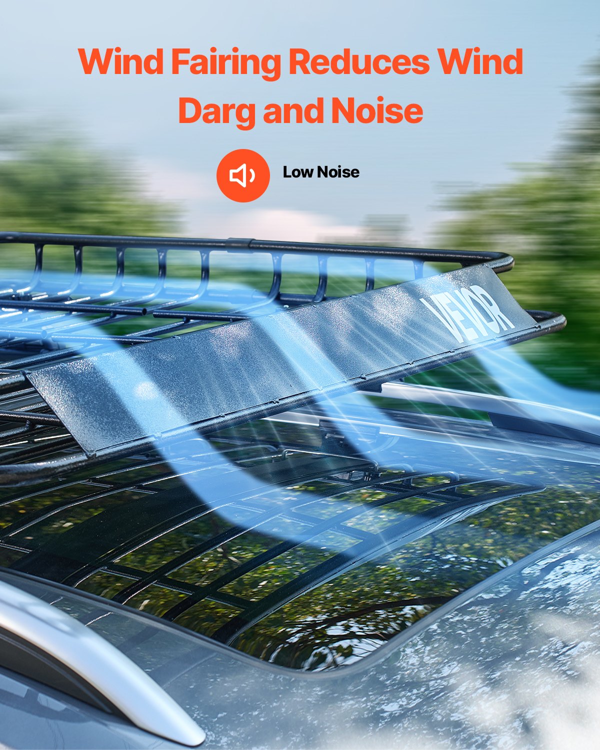 VEVOR Roof Rack Basket (1095 x 1270 x 105 mm) Universal Roof Rack Made of Stainless Alloy Steel with 68 kg Max. Load Capacity, Car Roof Rack for SUVs and Trucks