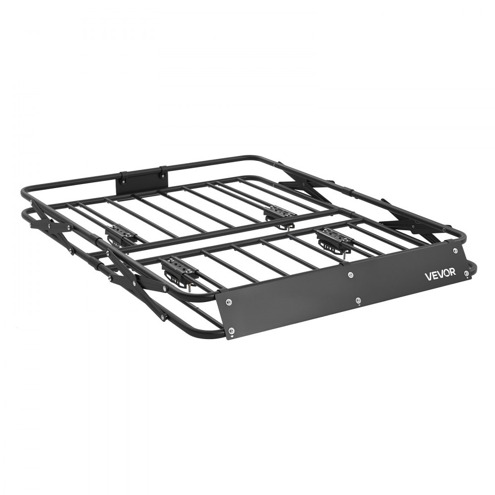VEVOR Portaequipajes para Techo 116,8 x 91,4 x 10,2 cm Plegable, Cesta de Techo para Coche Carga de 90,72 kg, Portaequipajes de Coche para Todo Tipo de Clima, Cesta de Equipaje para SUV, Camioneta