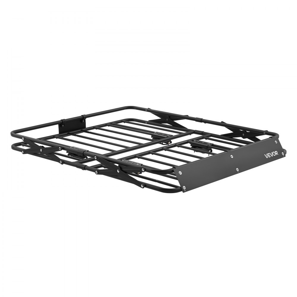 VEVOR Portaequipajes para Techo 116,8 x 91,4 x 10,2 cm Plegable, Cesta de Techo para Coche Carga de 90,72 kg, Portaequipajes de Coche para Todo Tipo de Clima, Cesta de Equipaje para SUV, Camioneta