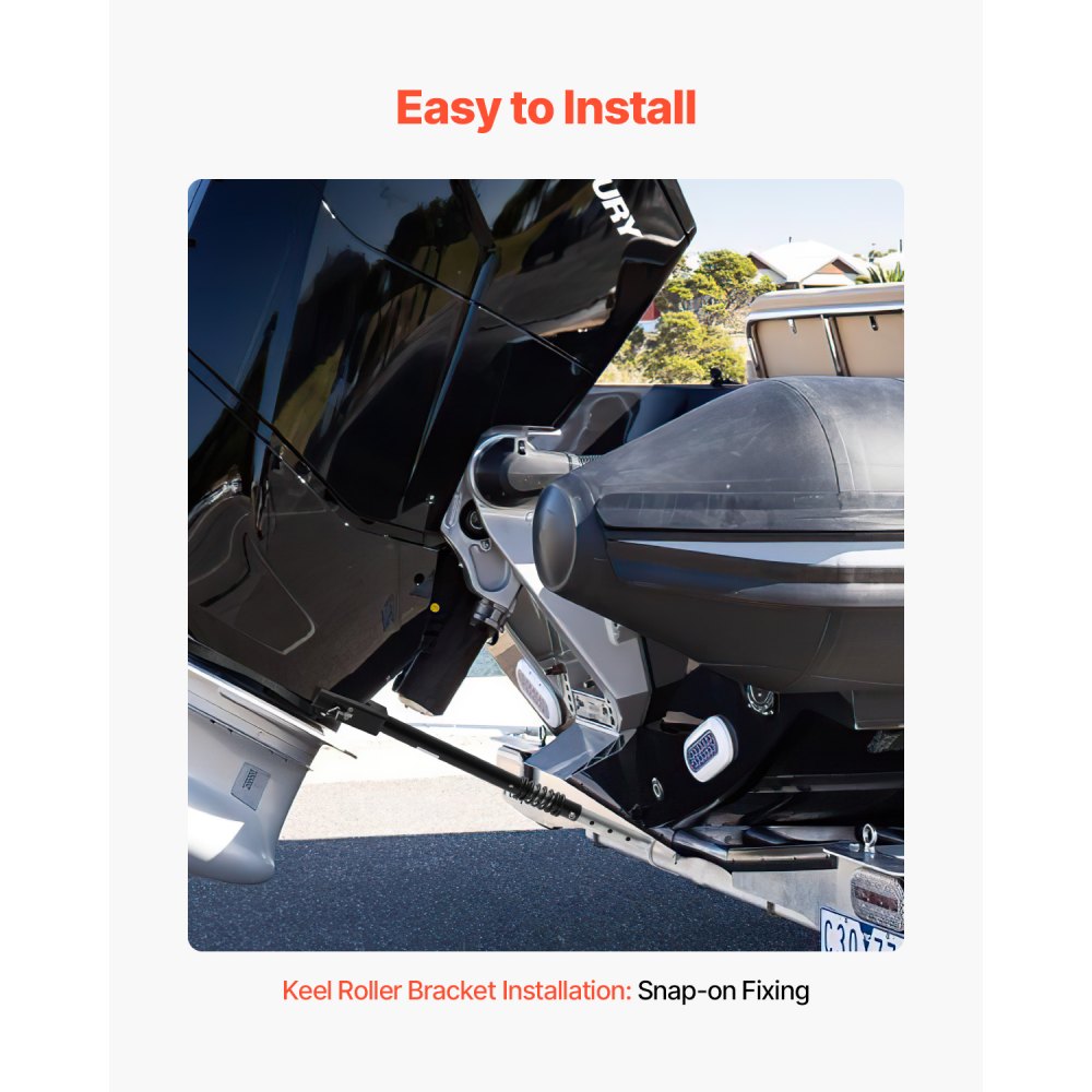 VEVOR Protector de Espejo de Popa(505-779,7 mm), Resistente a la Corrosión para Motores Fueraborda de Menos de 150 HP, para Motores Fueraborda de Embarcaciones de Remolque, 970 x 95 x 95 mm, Plata