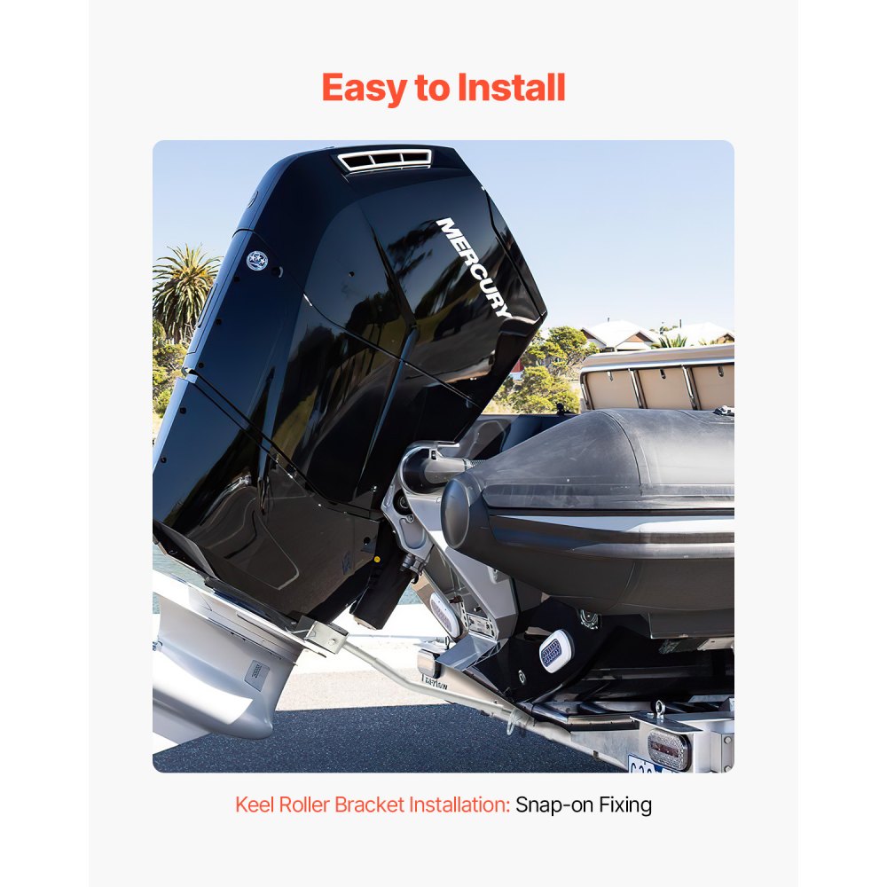 VEVOR Protector de Espejo de Popa Ajustable(600-1498,6 mm) con Cabezal Compuesto, Resistente a la Corrosión para Motores Fueraborda de Menos de 150 HP, para Barco de Remolque, 1570 x 180 x 121 mm